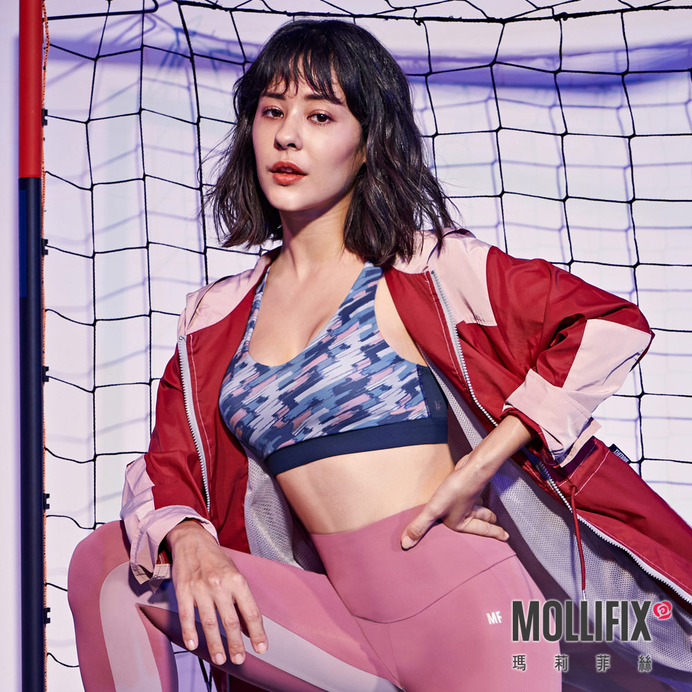 MOLLIFIX Pixel Art 簡約挖背中強度運動內衣
