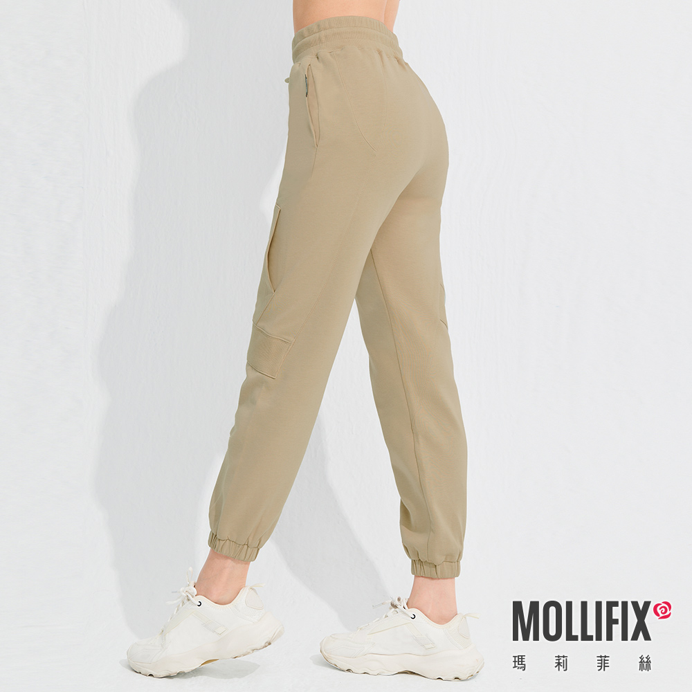 MOLLIFIX 潮流感不規則休閒縮口褲