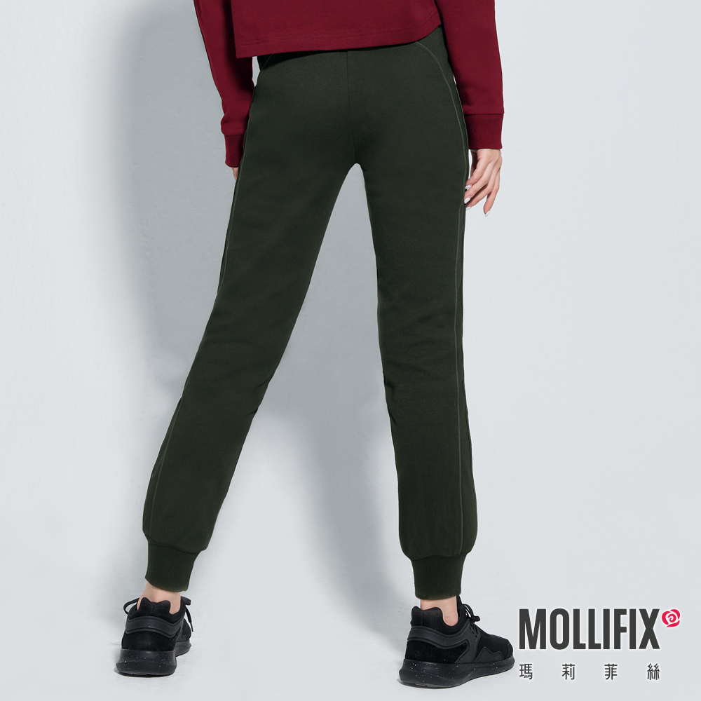 MOLLIFIX 鑲邊休閒縮口運動長褲