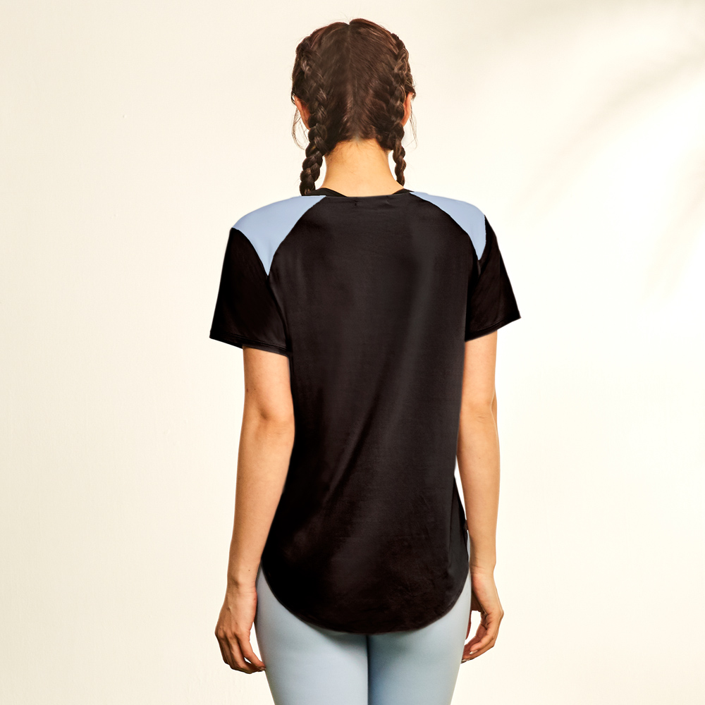 MOLLIFIX 撞色拼接短袖訓練上衣