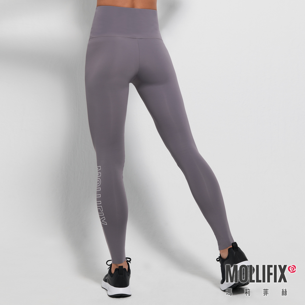 MOLLIFIX 不對稱彈力修身高腰動塑褲