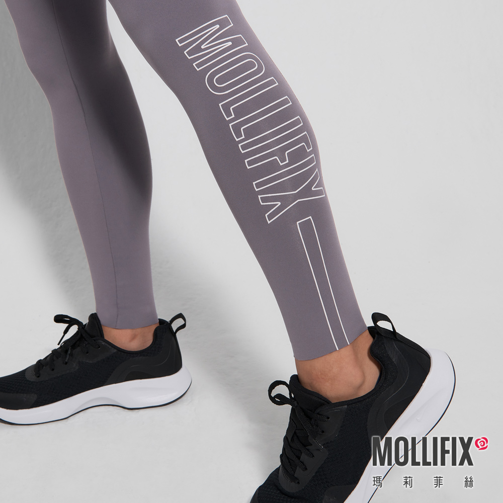 MOLLIFIX 不對稱彈力修身高腰動塑褲