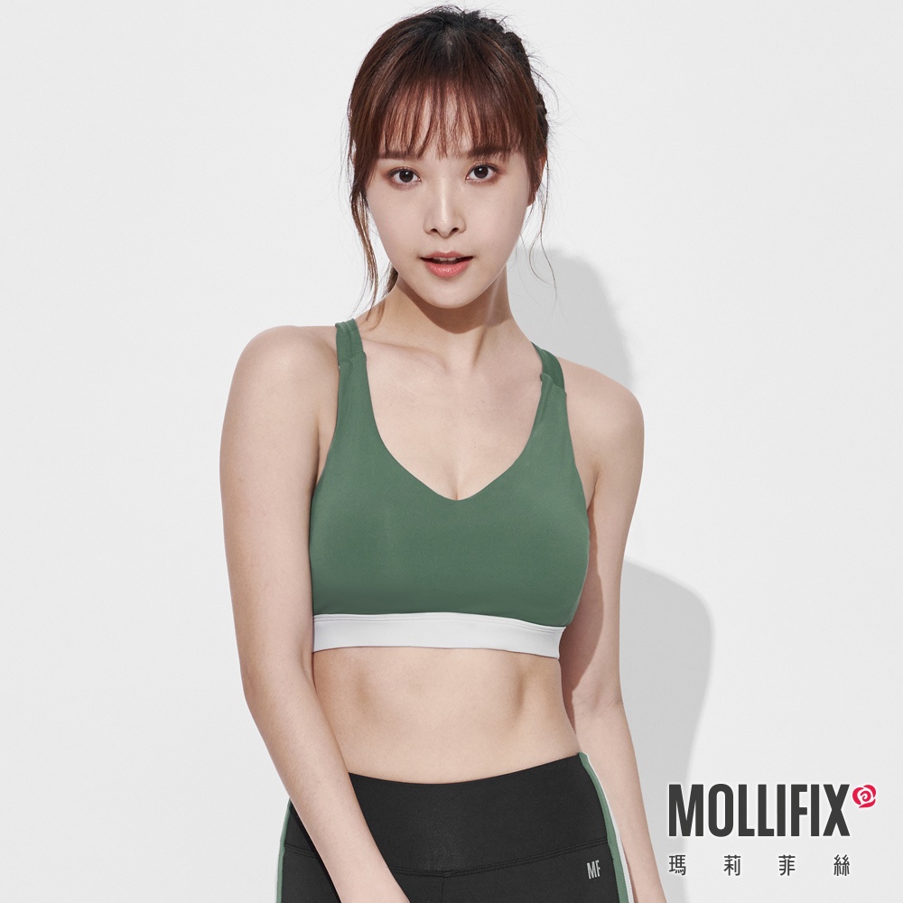 MOLLIFIX 簡約挖背側紋中強度運動內衣