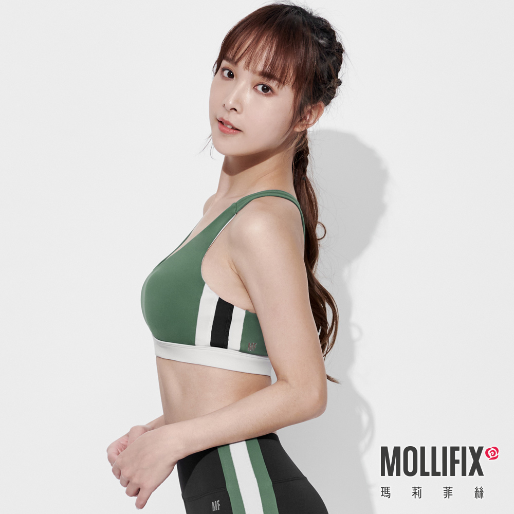 MOLLIFIX 簡約挖背側紋中強度運動內衣