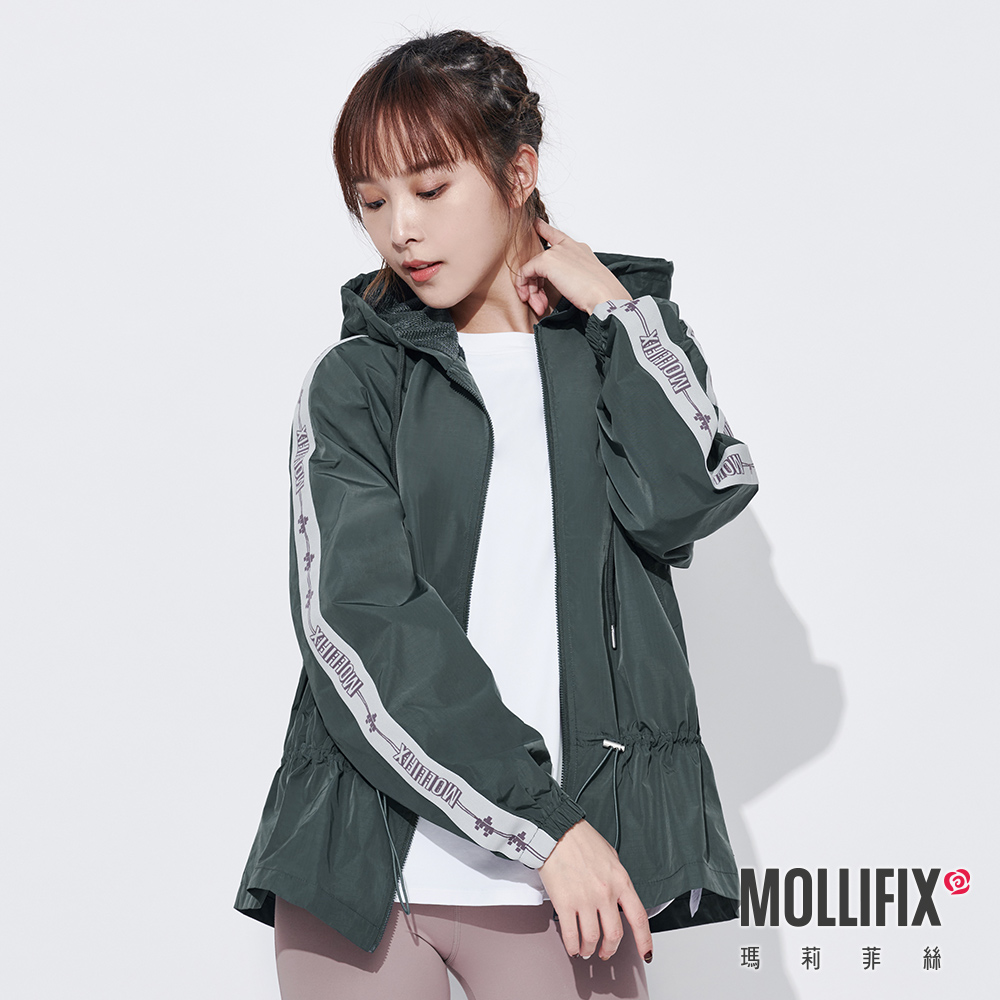 MOLLIFIX 造型縮口防風連帽外套