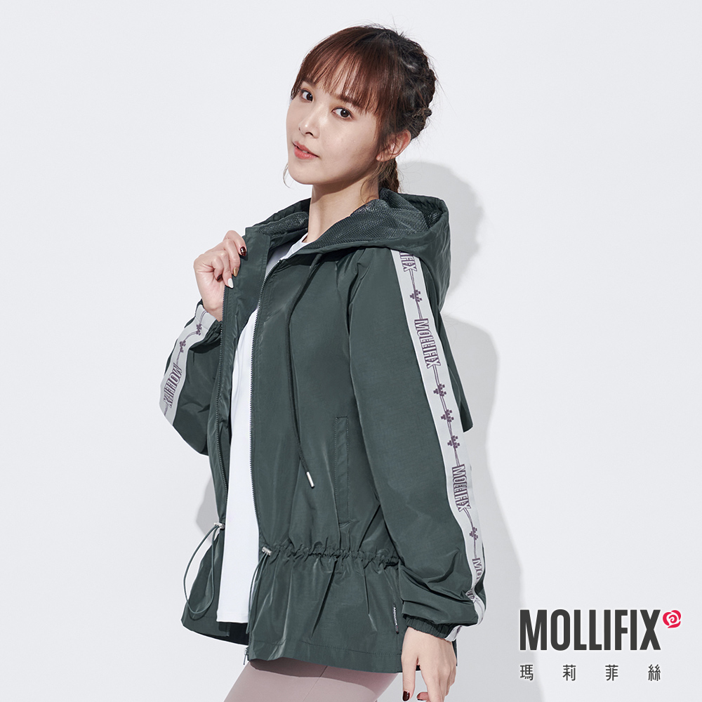 MOLLIFIX 造型縮口防風連帽外套