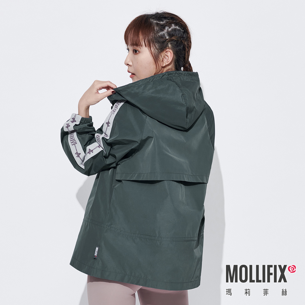 MOLLIFIX 造型縮口防風連帽外套