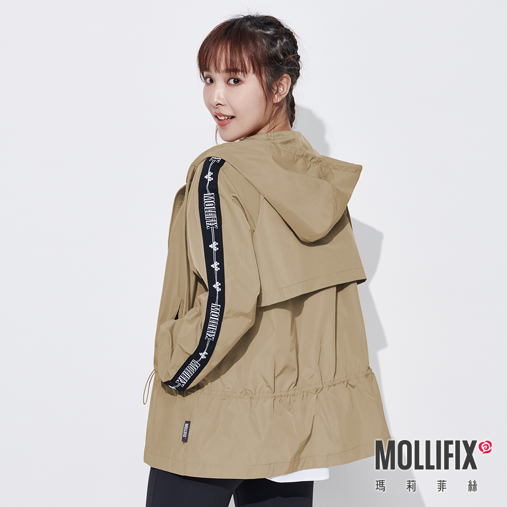 MOLLIFIX 造型縮口防風連帽外套