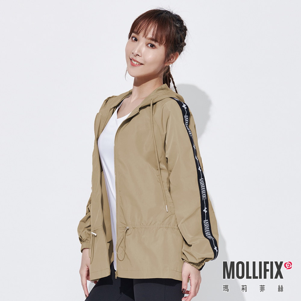 MOLLIFIX 造型縮口防風連帽外套
