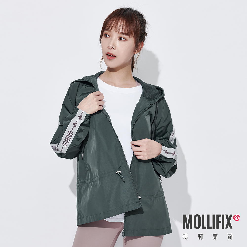 MOLLIFIX 造型縮口防風連帽外套