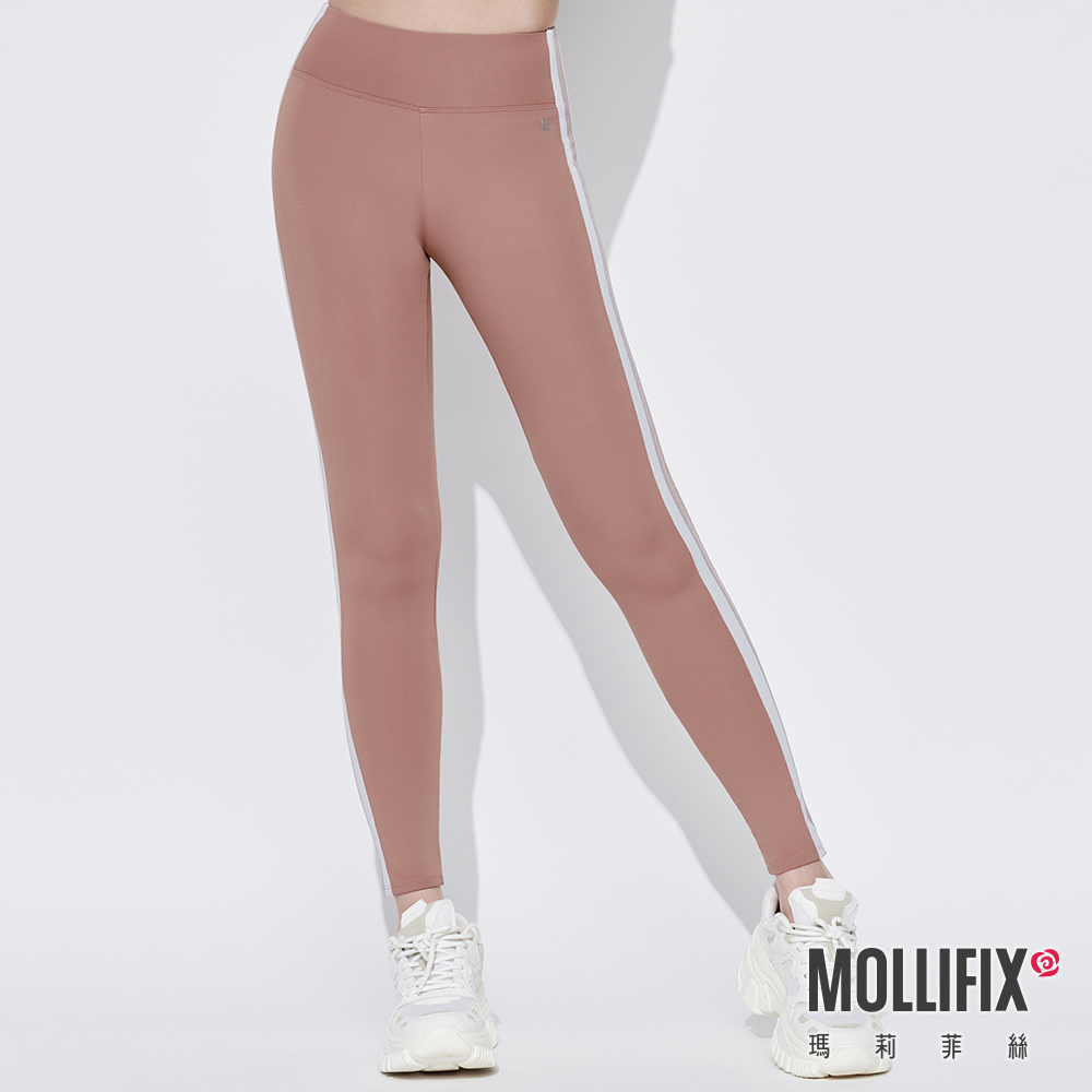 MOLLIFIX 側邊雙色延伸動塑褲