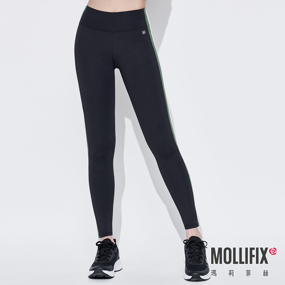 MOLLIFIX 側邊雙色延伸動塑褲