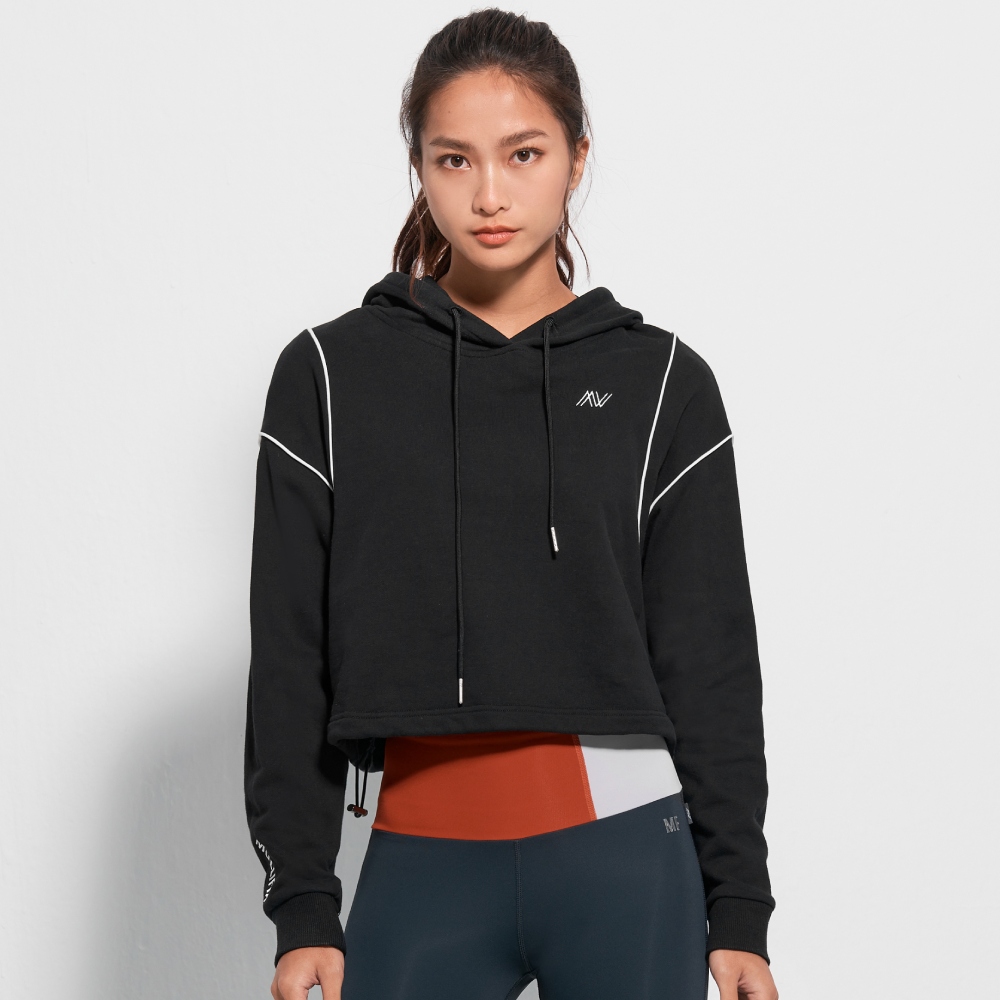 MOLLIFIX TRULY鑲邊連帽抽繩長袖上衣