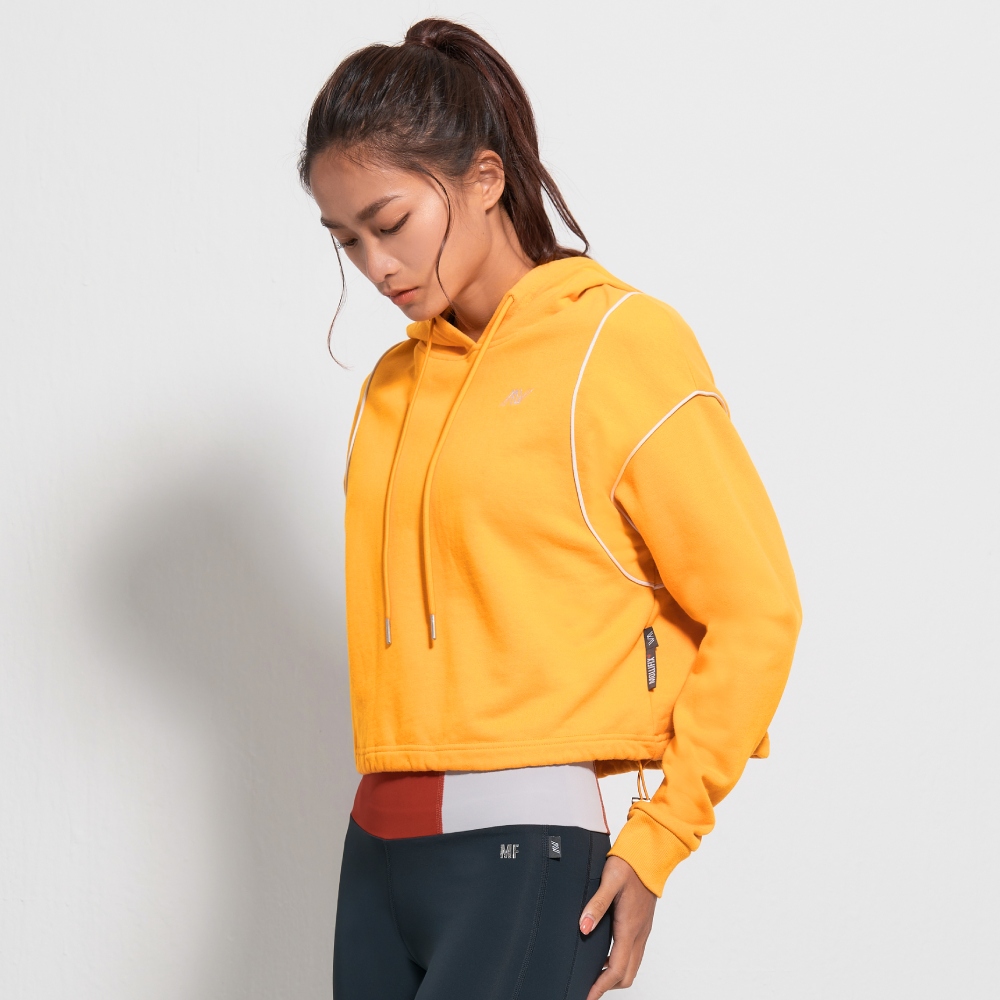 MOLLIFIX TRULY鑲邊連帽抽繩長袖上衣