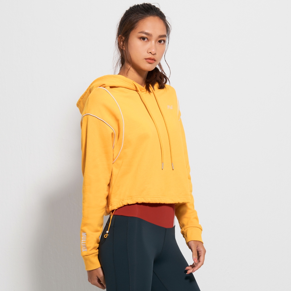 MOLLIFIX TRULY鑲邊連帽抽繩長袖上衣