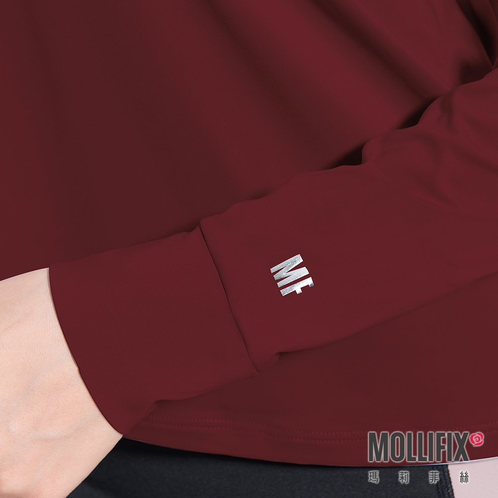 MOLLIFIX 後交叉長袖訓練上衣