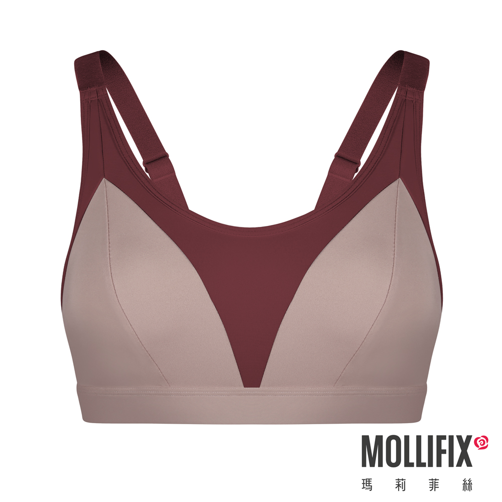 MOLLIFIX 撞色山型拼接運動內衣
