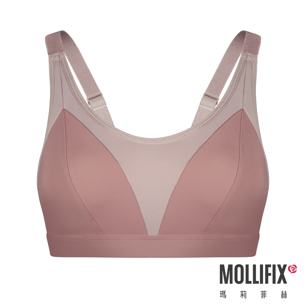 MOLLIFIX 撞色山型拼接運動內衣