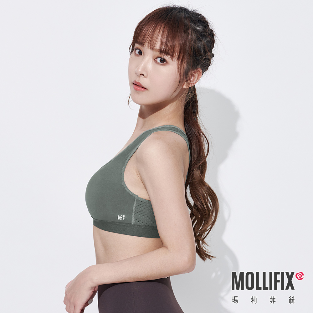 MOLLIFIX 交叉美背洞洞運動內衣