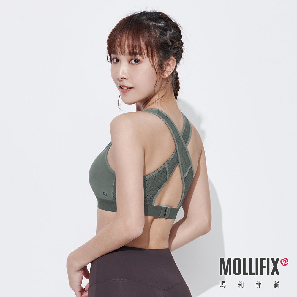 MOLLIFIX 交叉美背洞洞運動內衣