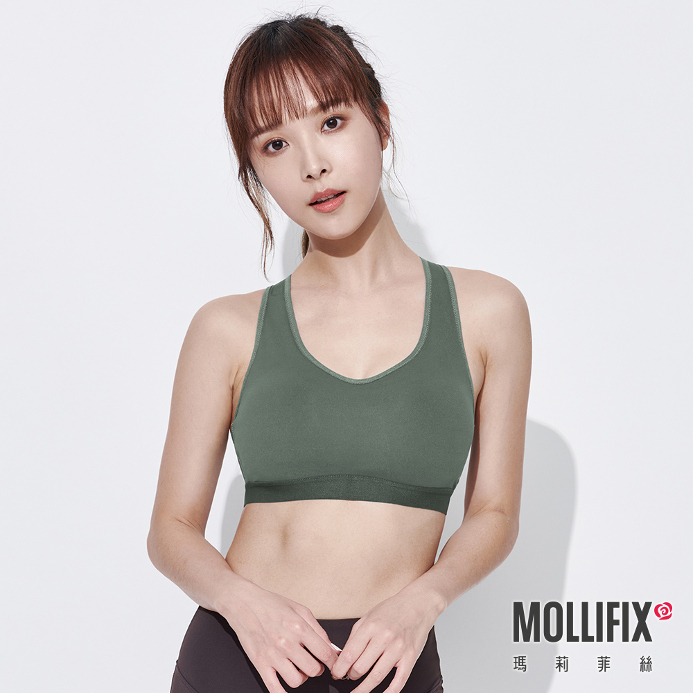 MOLLIFIX 交叉美背洞洞運動內衣