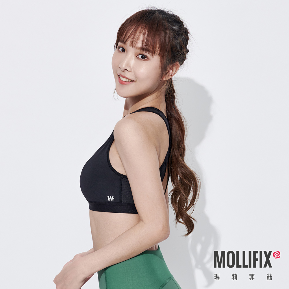 MOLLIFIX 交叉美背洞洞運動內衣