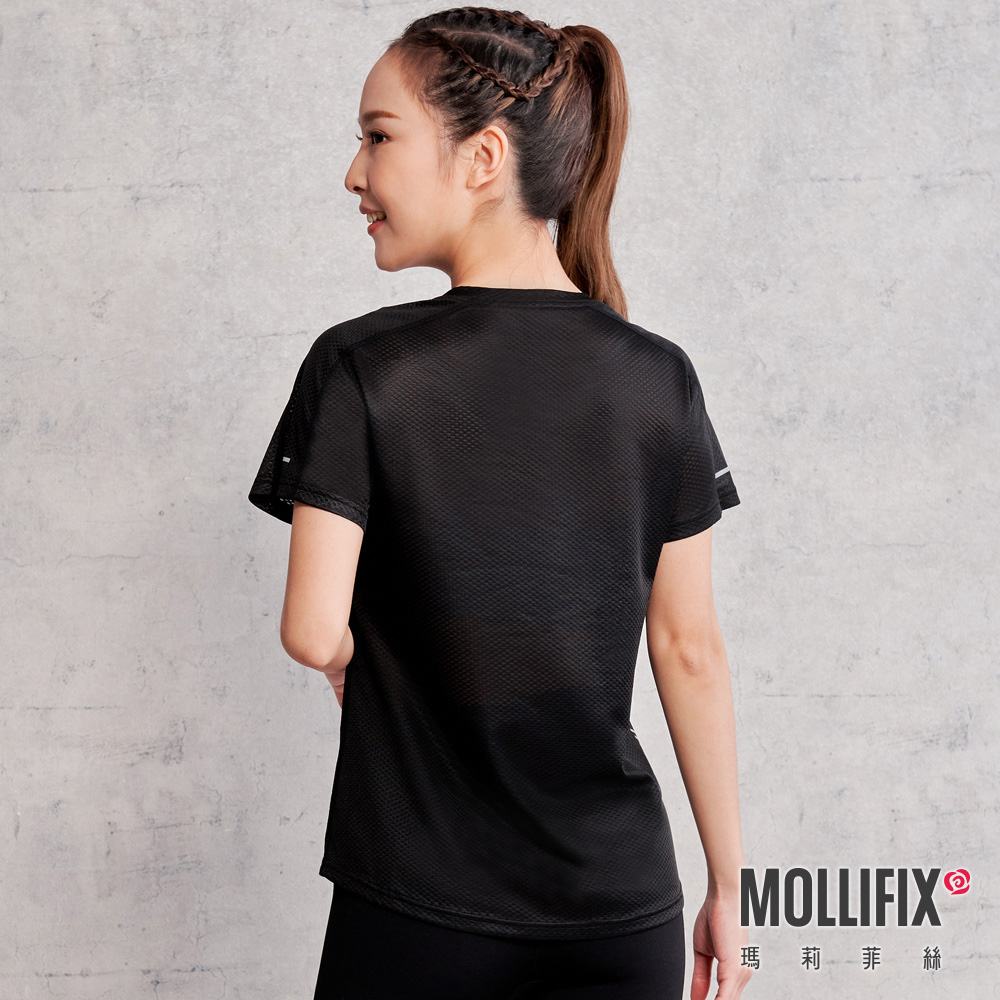 MOLLIFIX V領短袖訓練上衣