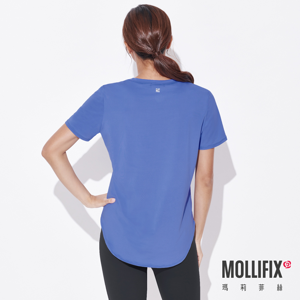MOLLIFIX 下擺圓弧短袖訓練上衣