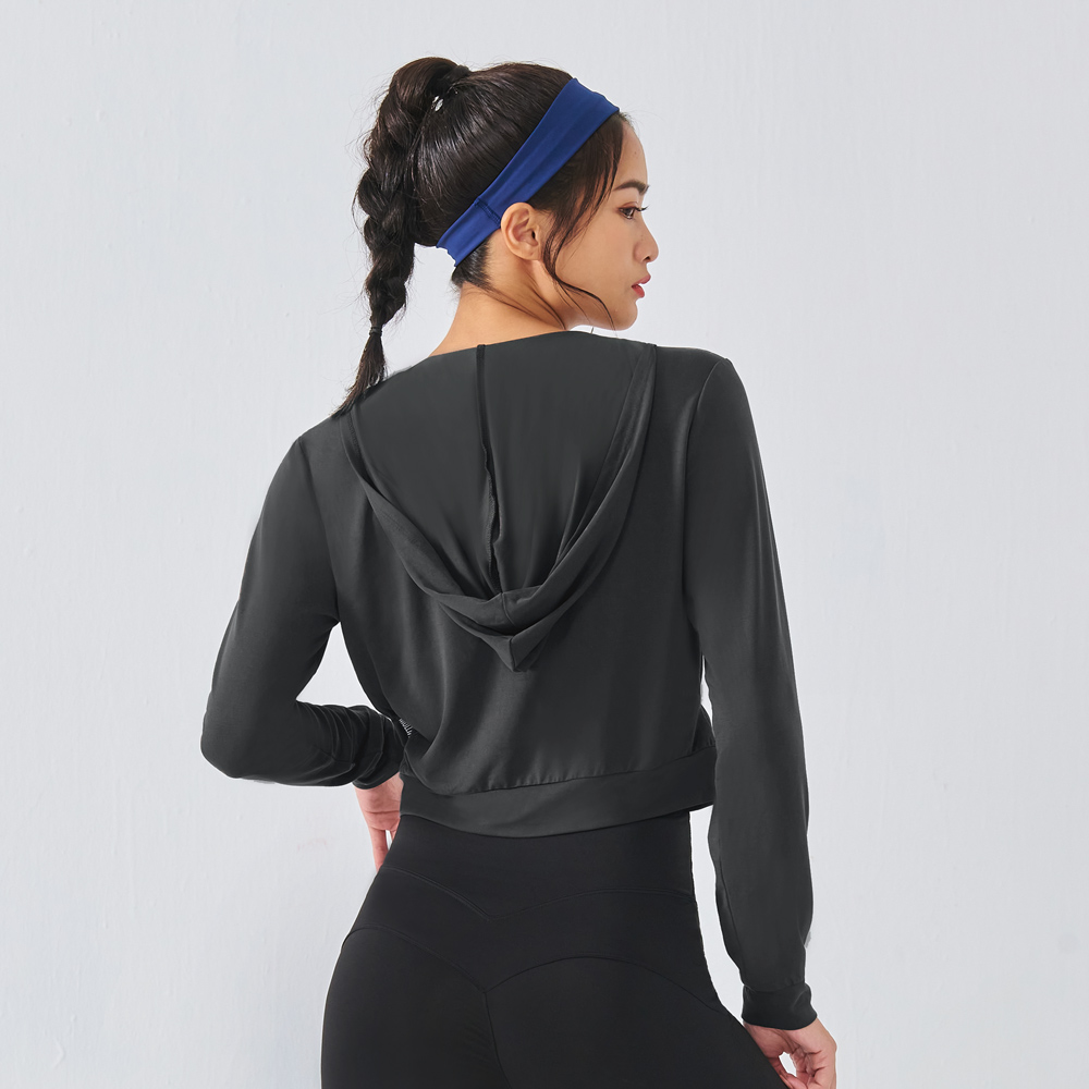 MOLLIFIX 交疊連帽縮口長袖上衣