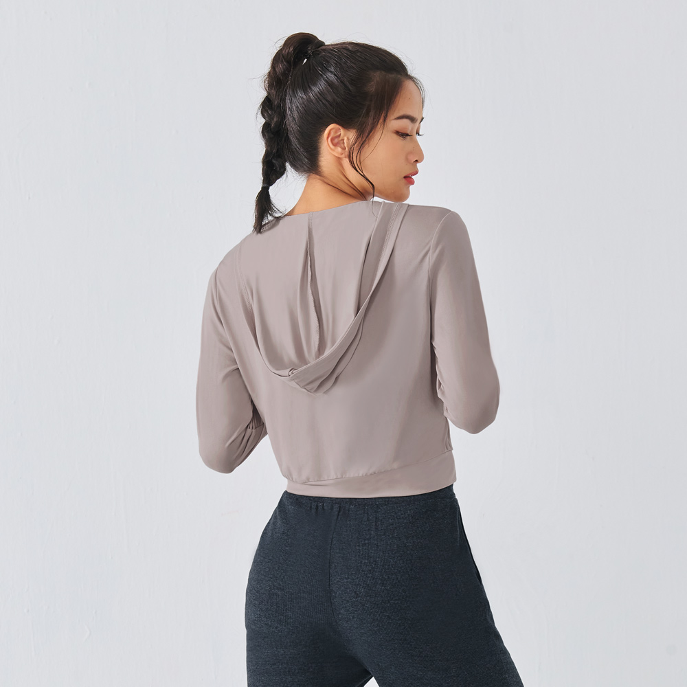 MOLLIFIX 交疊連帽縮口長袖上衣