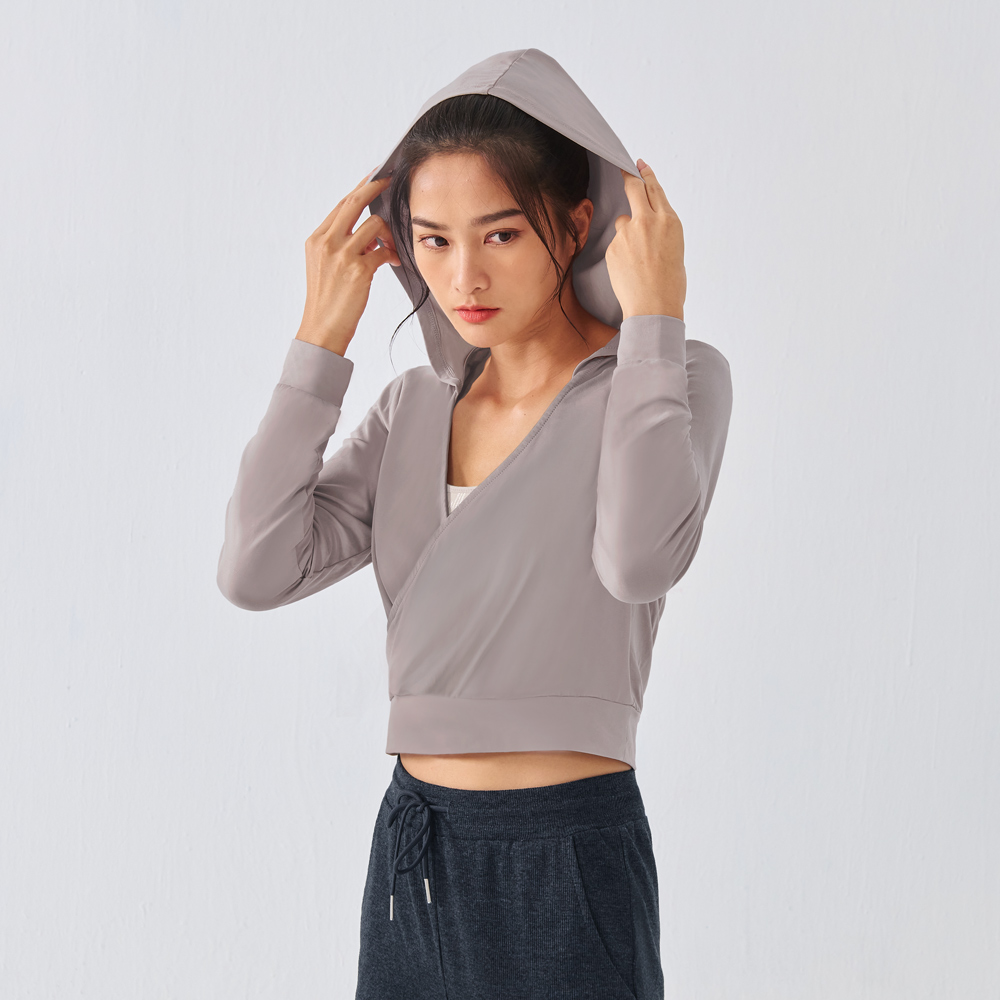 MOLLIFIX 交疊連帽縮口長袖上衣