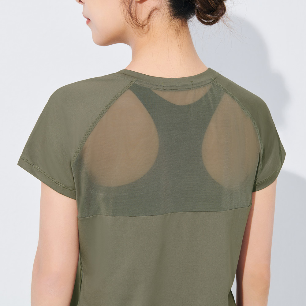 MOLLIFIX TRULY修身後網短袖訓練上衣