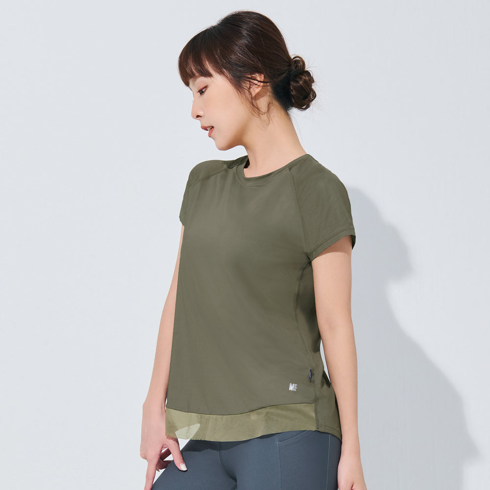 MOLLIFIX TRULY修身後網短袖訓練上衣