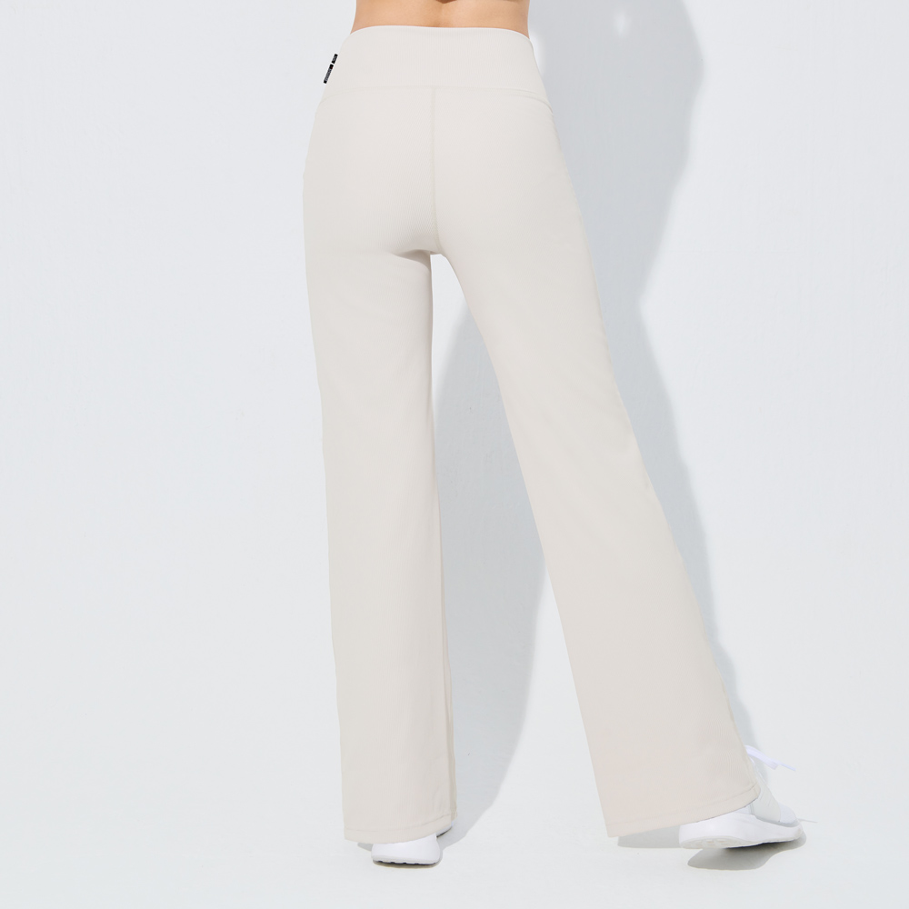 MOLLIFIX TRULY坑條修身前岔直筒褲