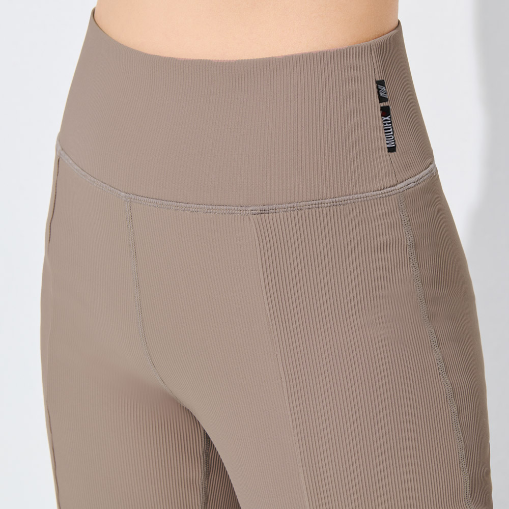 MOLLIFIX TRULY坑條修身前岔直筒褲