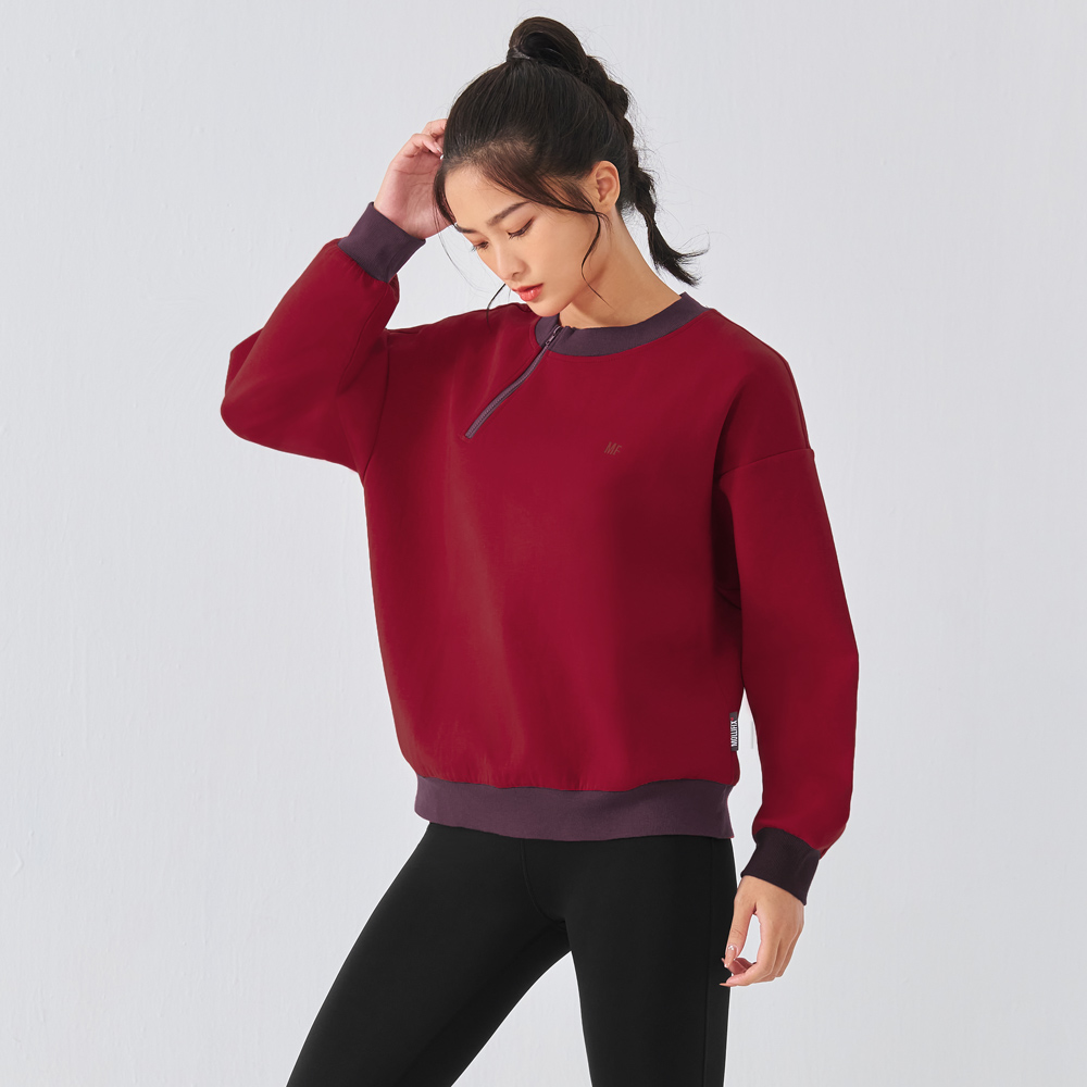 MOLLIFIX 城市旅人領拉鍊長袖上衣