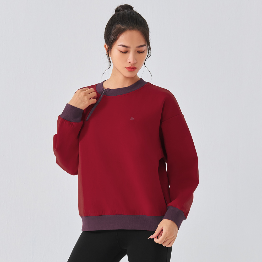 MOLLIFIX 城市旅人領拉鍊長袖上衣