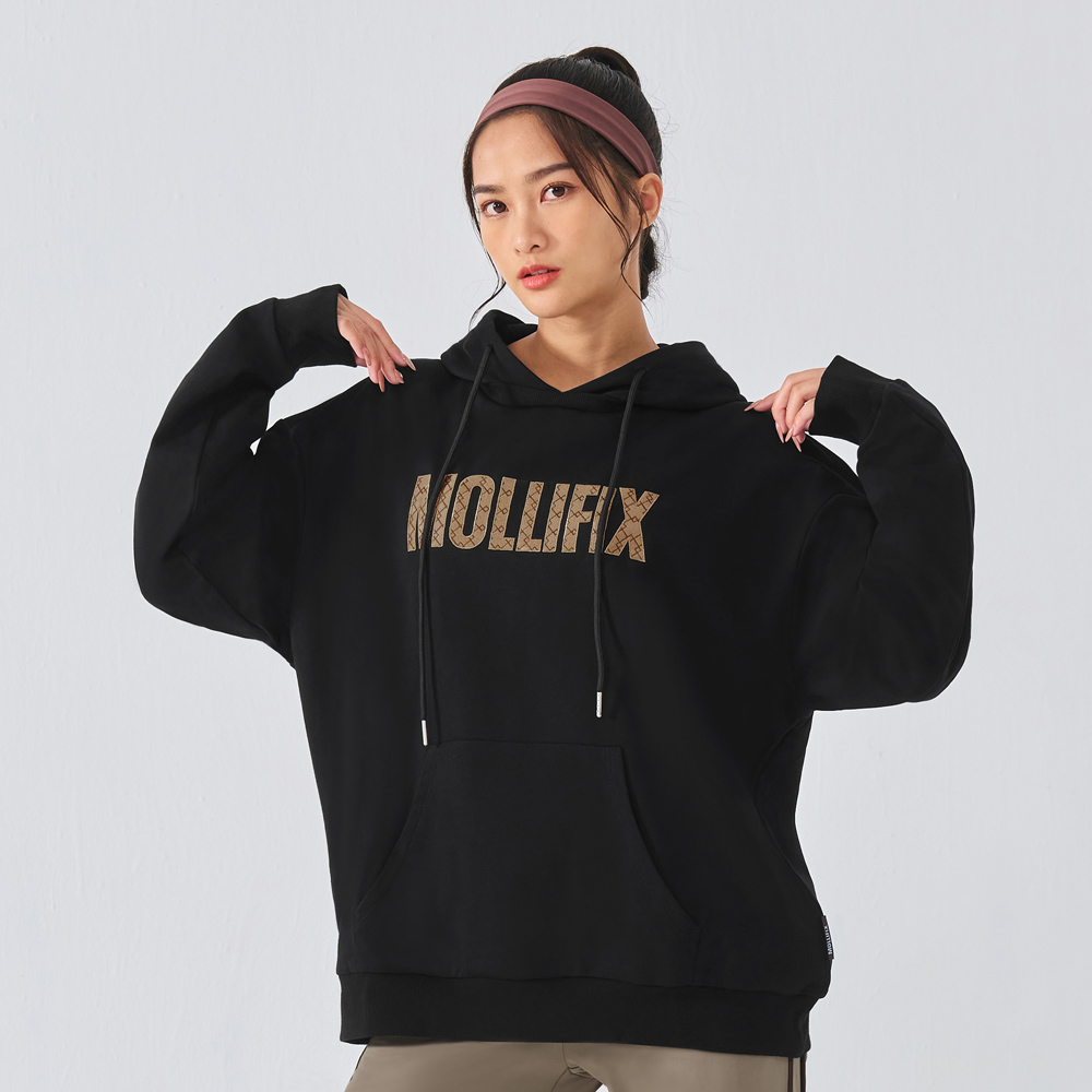 MOLLIFIX RETRO風電繡連帽長袖上衣