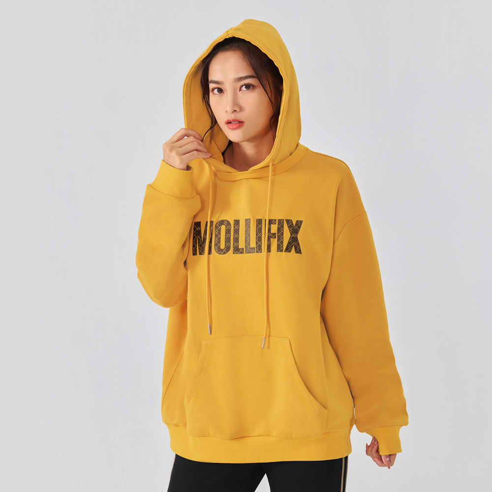 MOLLIFIX RETRO風電繡連帽長袖上衣