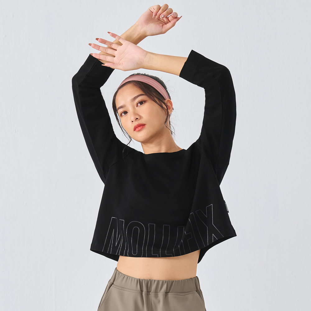MOLLIFIX 經典LOGO短版長袖上衣