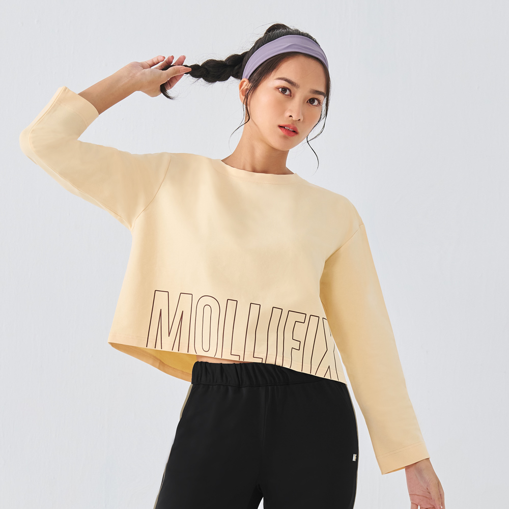 MOLLIFIX 經典LOGO短版長袖上衣
