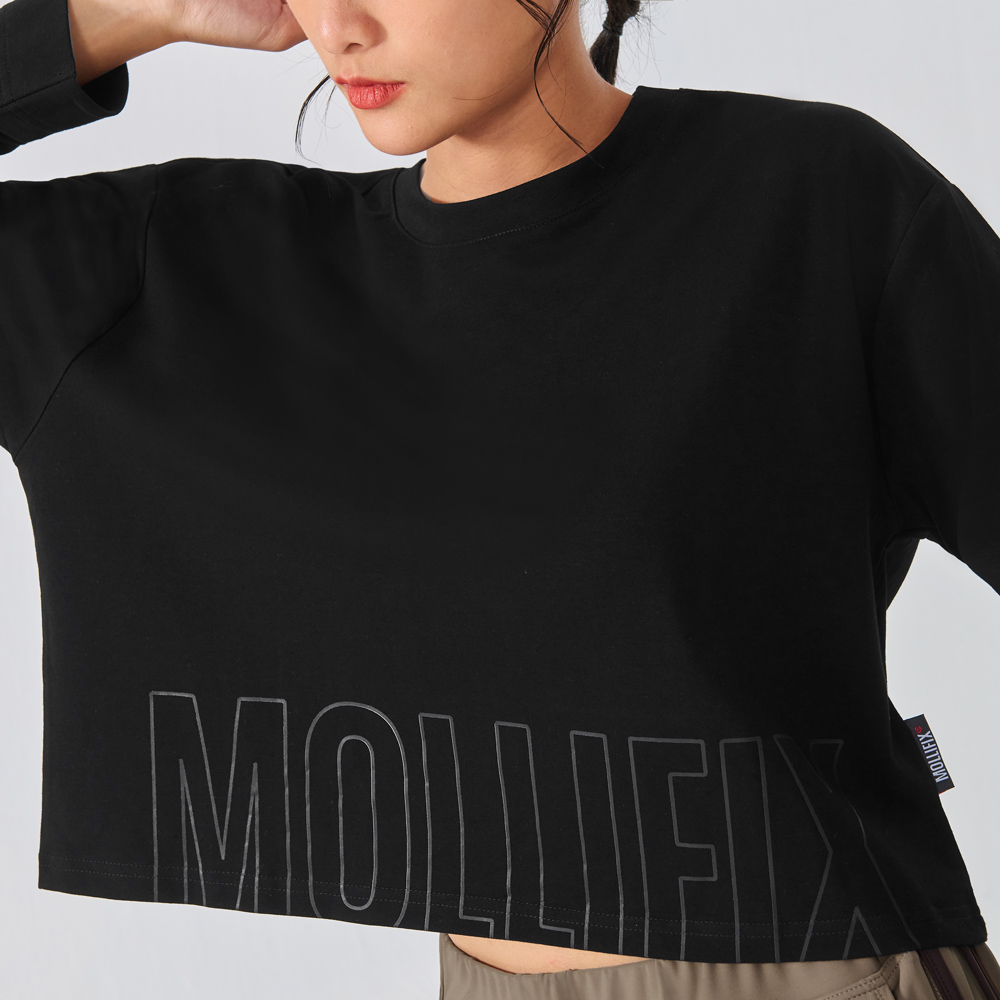 MOLLIFIX 經典LOGO短版長袖上衣