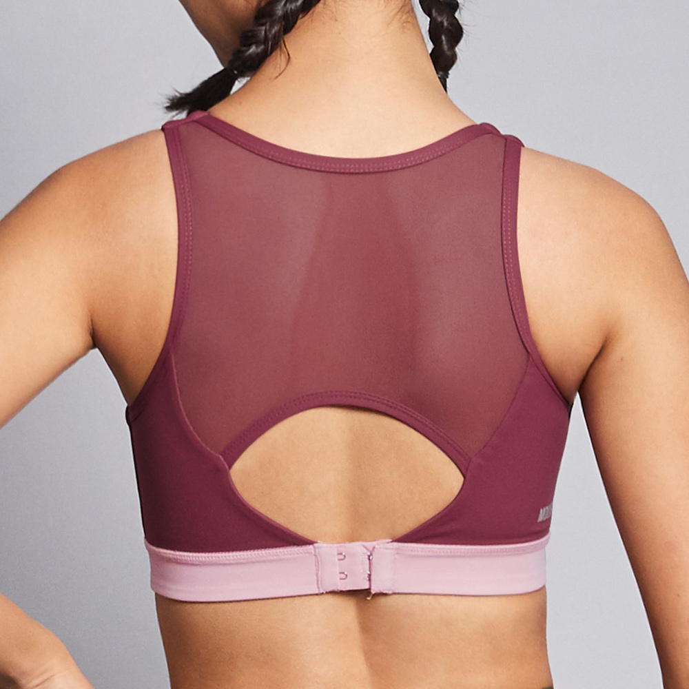 MOLLIFIX 後網紗透氣美背中強度運動內衣