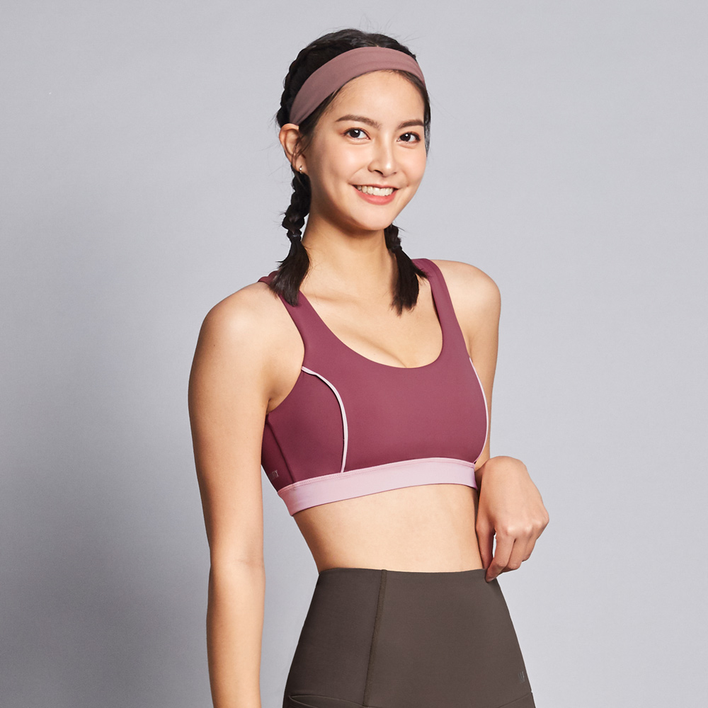 MOLLIFIX 後網紗透氣美背中強度運動內衣