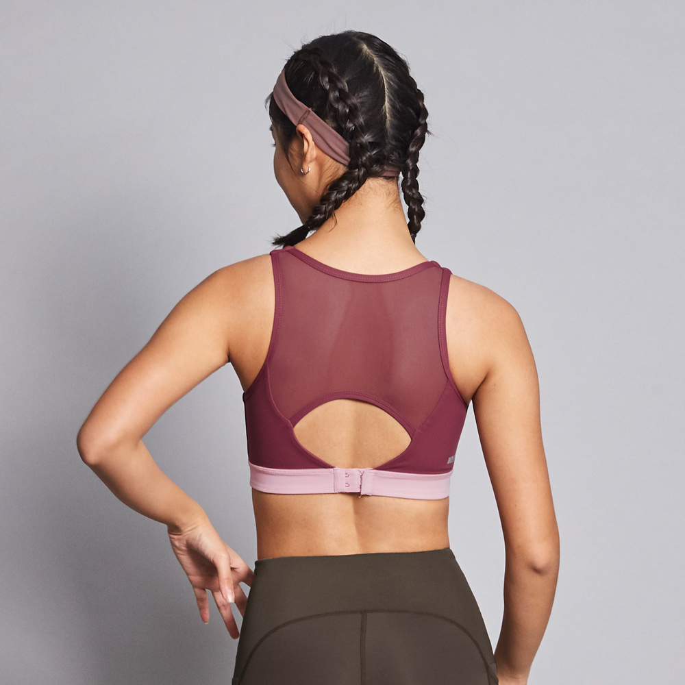 MOLLIFIX 後網紗透氣美背中強度運動內衣