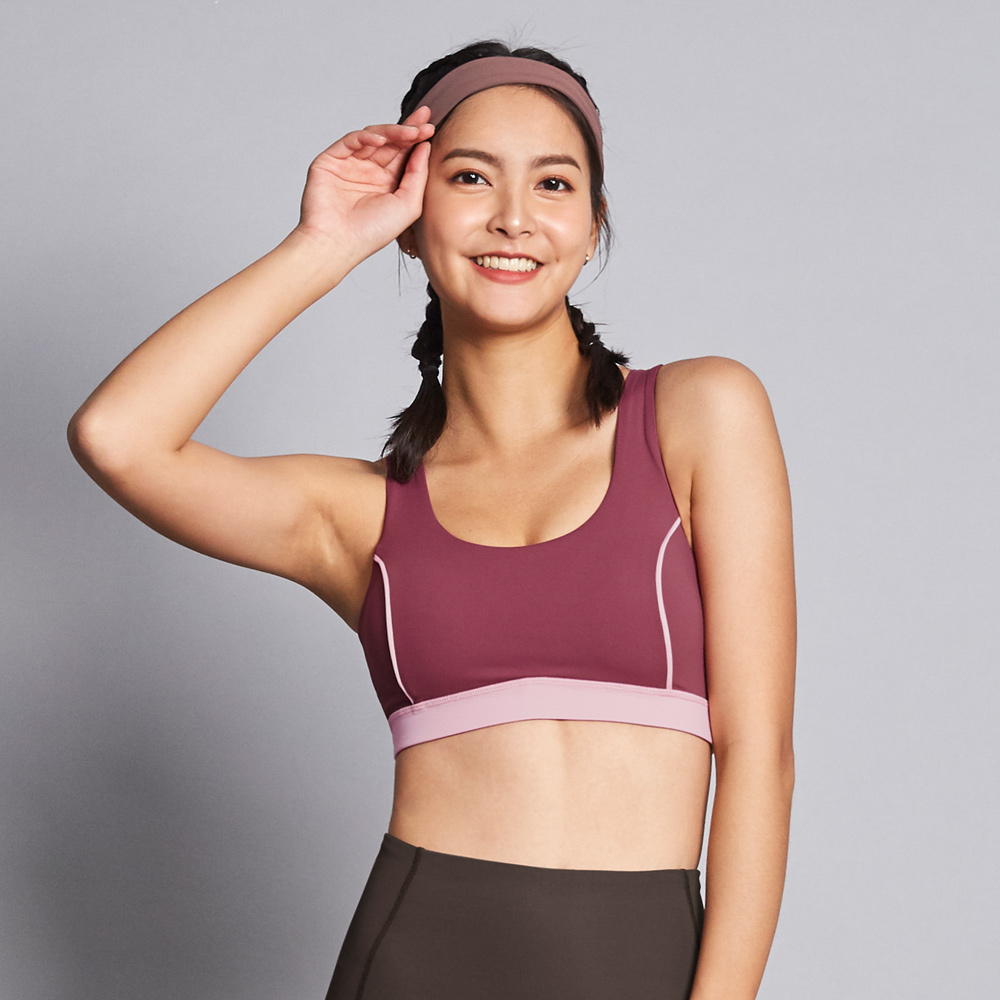 MOLLIFIX 後網紗透氣美背中強度運動內衣