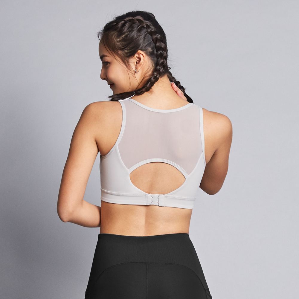 MOLLIFIX 後網紗透氣美背中強度運動內衣