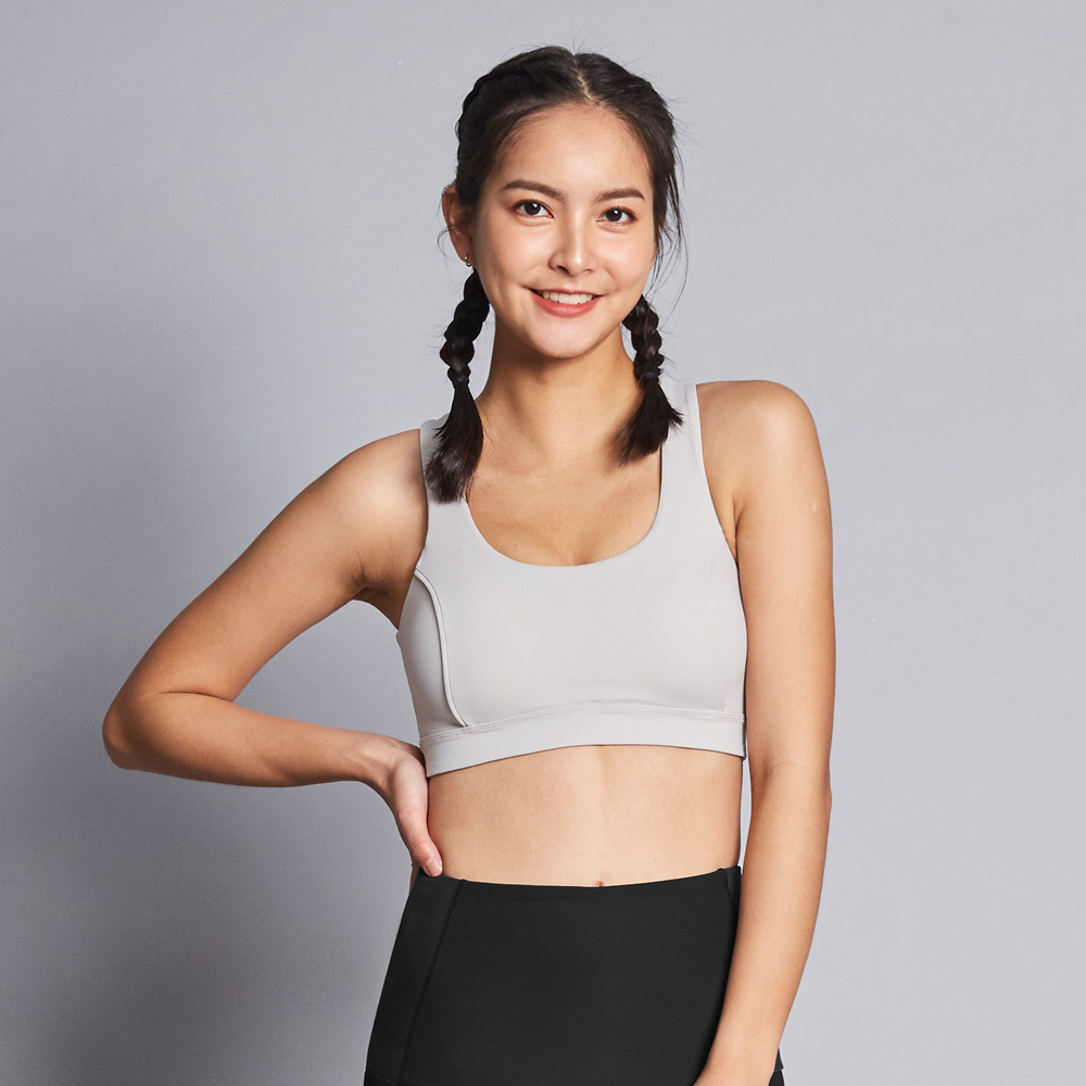 MOLLIFIX 後網紗透氣美背中強度運動內衣