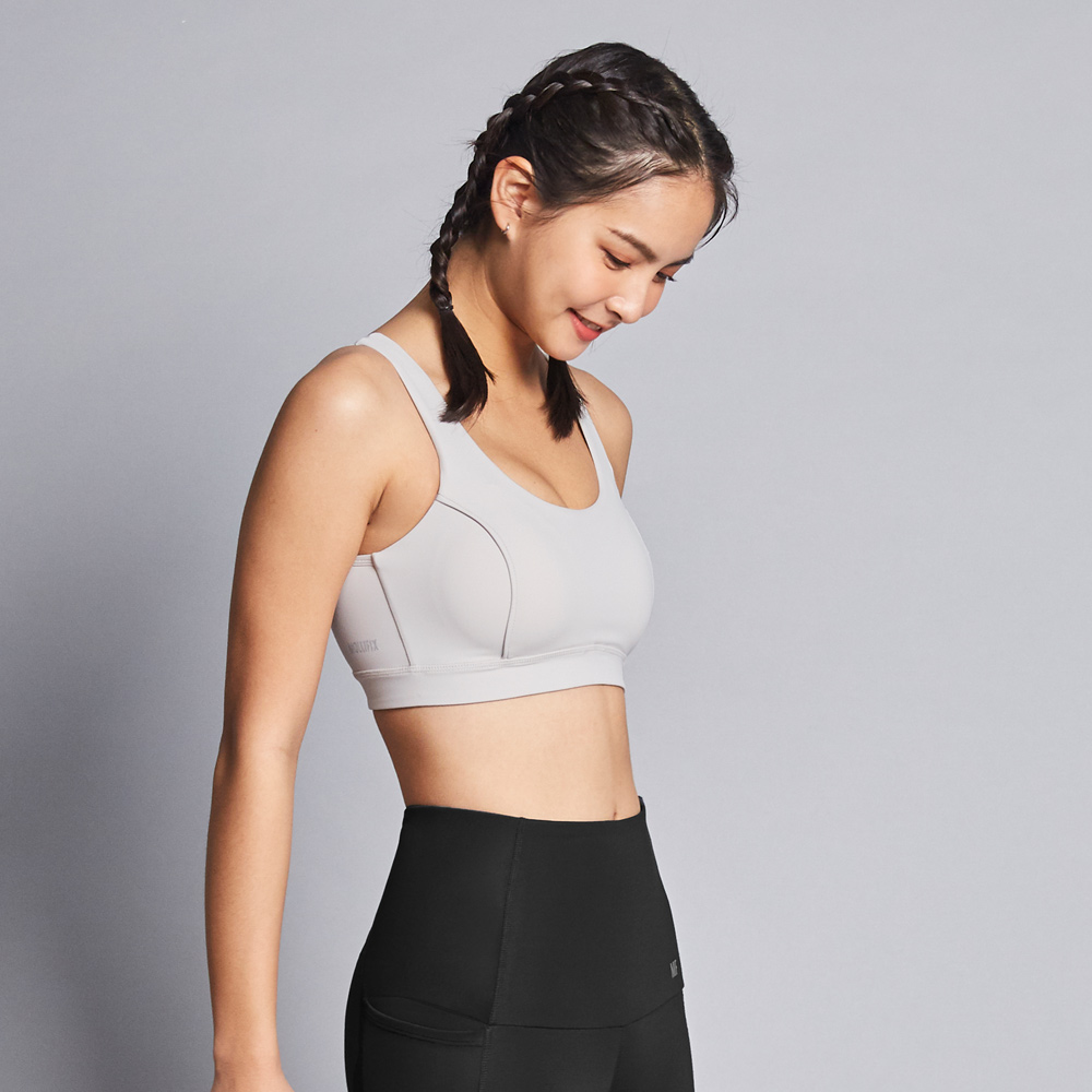 MOLLIFIX 後網紗透氣美背中強度運動內衣