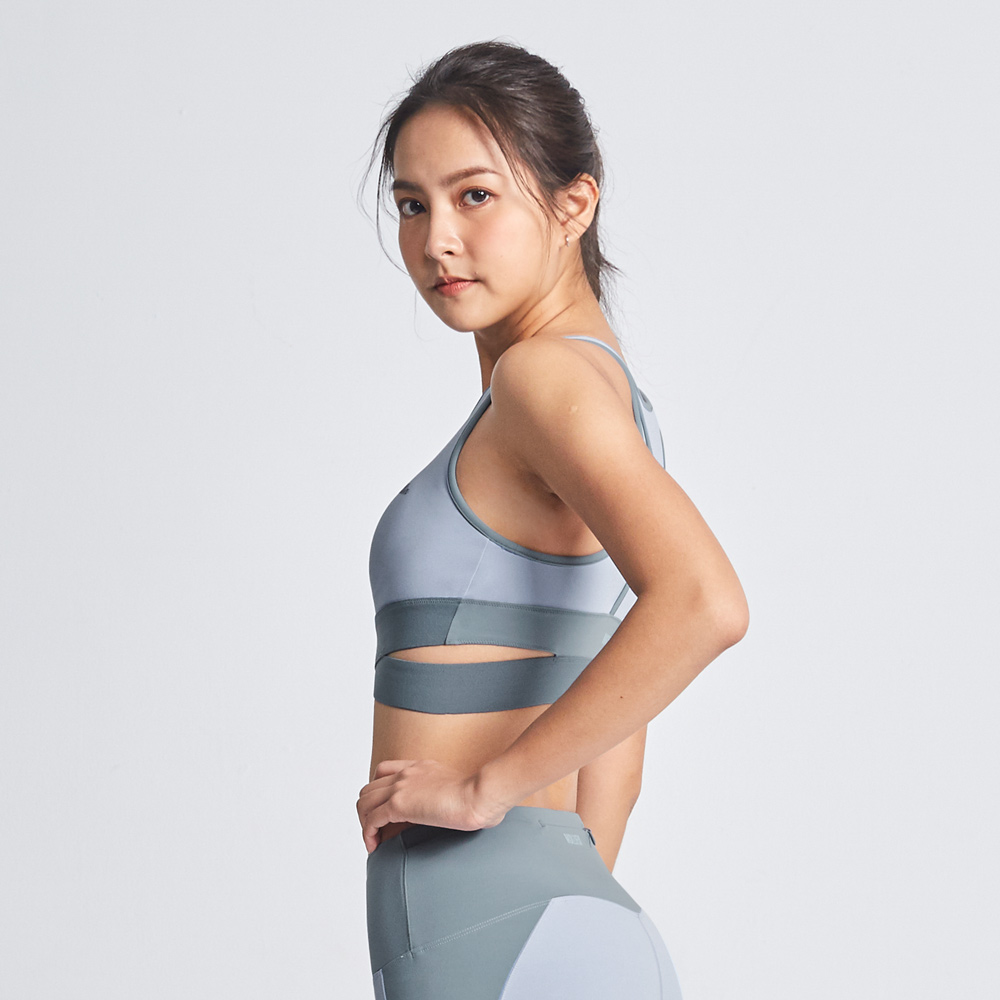 MOLLIFIX 織帶交叉鏤空美背運動內衣